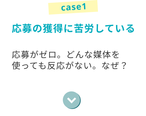 応募の獲得に苦労している